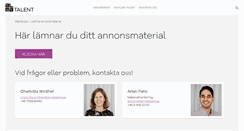 Desktop Screenshot of annons.talentum.se